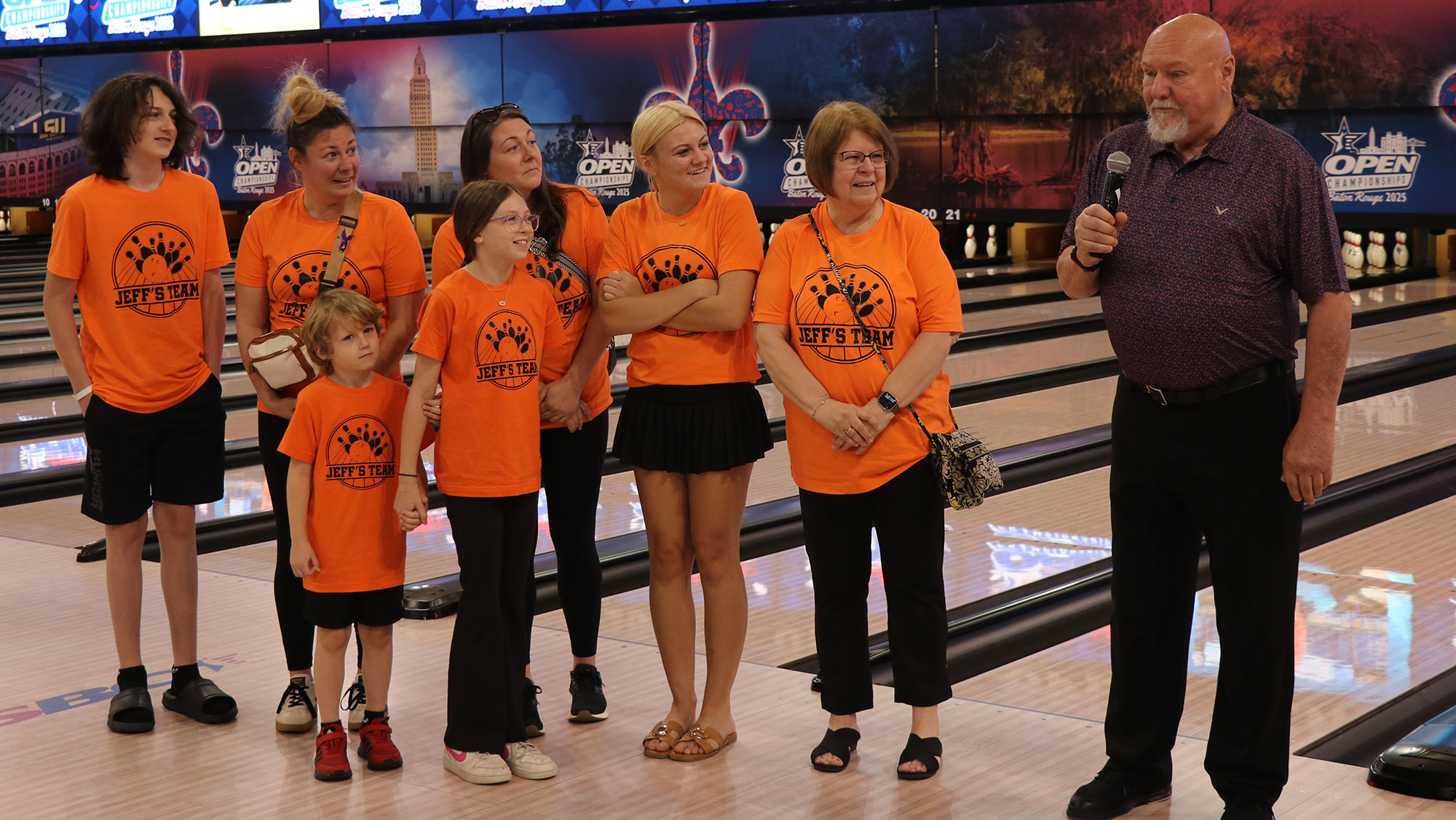 Jeffrey Dickinson with his family at the 2025 USBC Open Championships Jeffrey Dickinson with his family at the 2025 USBC Open Championships